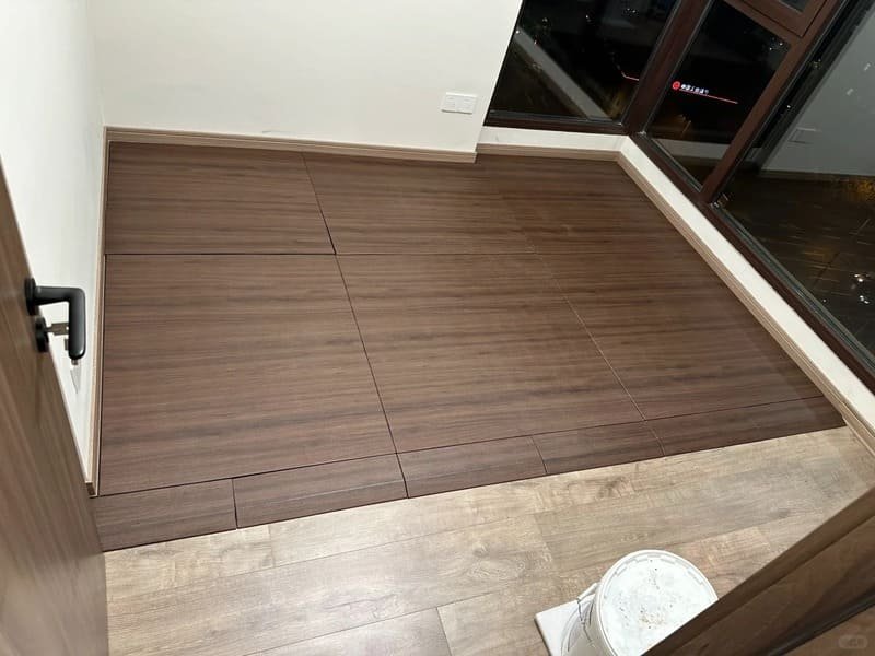 A detailed image showing the cross-section of a durable rubber floor tile